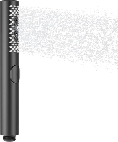 SnelShoppen - Handdouche voor Badkamer, Ronde Douchestraal, Waterbesparend met 3 Functies, Anti-Kalke Silicone Nozzles, ABS Materiaal, Mat Zwart, Luxe