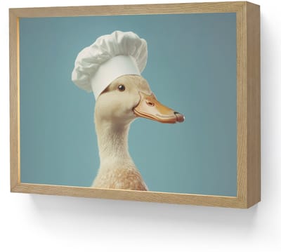 Wandlamp 40x30 cm - Oplaadbaar - Eend - Koksmuts - Cute - Vogel - Wandlampen binnen woonkamer - Slaapkamer lamp - Decoratieve nachtlamp - Vloerlamp draadloos