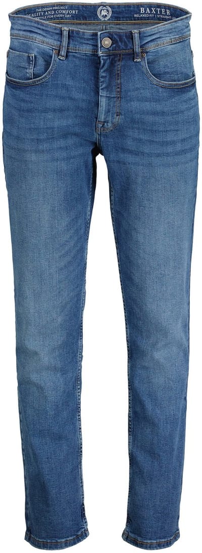 LERROS Baxter Relaxed Fit Jeans – Comfortabele stretch 5-pocket denim , Maat: W31_L32 , Kleur: SPACE BLUE MELANGE , 99% katoen, 1% elastaan
