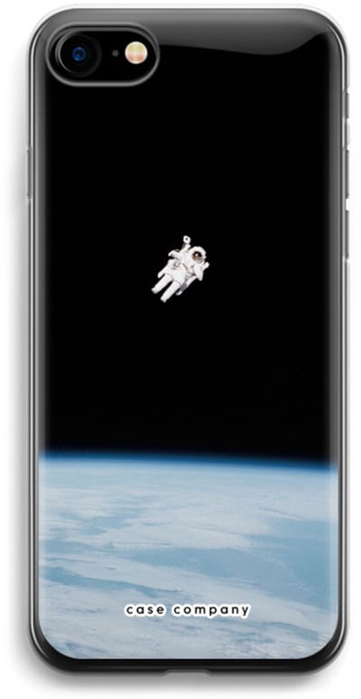Case Company® - Hoesje geschikt voor iPhone SE 2020 hoesje - Alone in Space - Soft Cover Telefoonhoesje - Bescherming aan alle Kanten en Schermrand