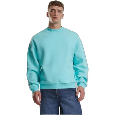 Urban Classics - Fluffy Crewneck sweater/trui - S - Blauw