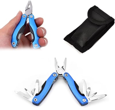 Dailygoods- Multitool 11-in-1 - Roestvrij Stalen Tang - Multifunctioneel Zakmes - Inclusief Oxford Tas - Geschikt voor Kamperen - Duurzaam en Corrosiebestendig - Multifunctionele Tang