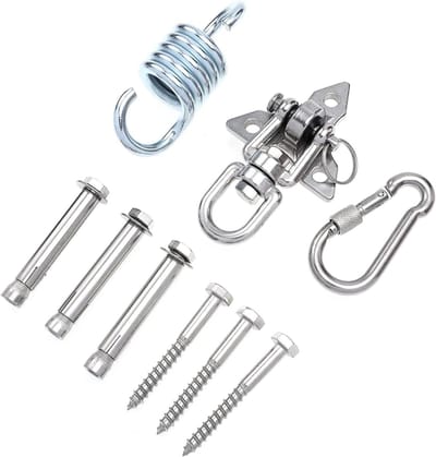 Hangende Haak Set - Ophangbeugel - Schommel Bevestigen - Sterke Constructie - 9.8 x 7 cm - Zilver