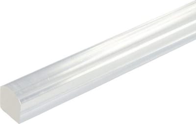 Transparante waterkering / lekdorpel voor onder de douchedeur - 10mm hoog - lengte 2200mm