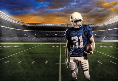 Fotobehang American Football Stadium | XL - 208cm x 146cm | 130g/m2 Vlies