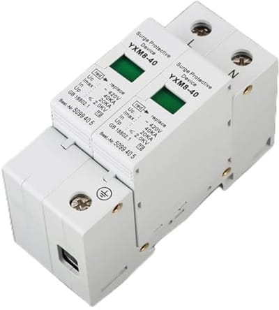 Allecto - Overspanningsbeveiliging - DC 220V - 40KA - Hoogwaardig - Bescherming elektrische systemen - Lange levensduur - Geschikt voor huisgebruik...
