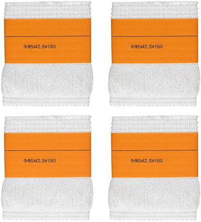 Dailygoods - Verpakking van 4 lonten voor petroleumkachels voor gebruik binnenshuis, lont voor petroleumkachel, petroleumkachel (95 x 2,5 x 180 mm)