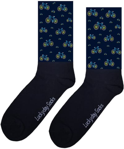 Verjaardag cadeau - Wielren fiets Sokken - Trendy nu - Fietsen - Valentijn cadeautje voor hem - Fiets - Valentijnsdag voor mannen - Leuke sokken - Vrolijke sokken - Luckyday Socks - Sokken met tekst - Aparte Sokken - Sokken waar je vrolijk van wordt