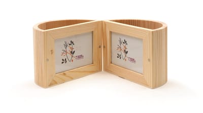 Graine Creative pennenbak uitklapbaar hout 13,5x13,5x9 cm fotolijst.