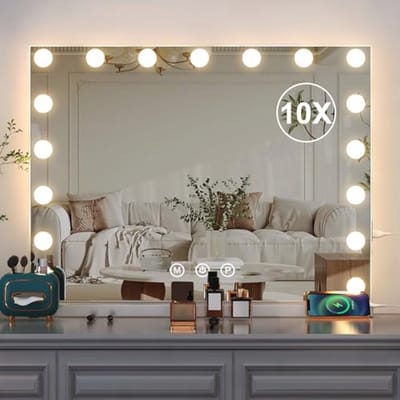 Dimbare Hollywood Make-up Spiegel 60x52 cm met 17 LED Lampen en Aanraakbediening