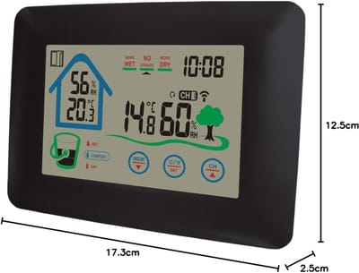 Weerstation Binnen en Buiten - Hygrometer Draadloos - Luchtvochtigheidsmeter