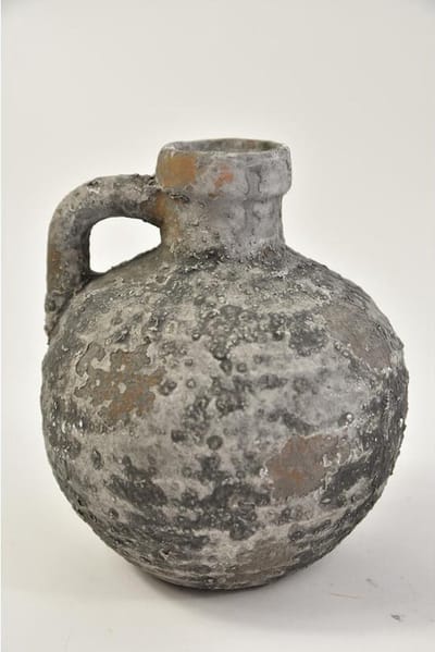 Kruiken En Flessen - Bolkruik ''raw'' Met Oor 16x16x19cm Grey
