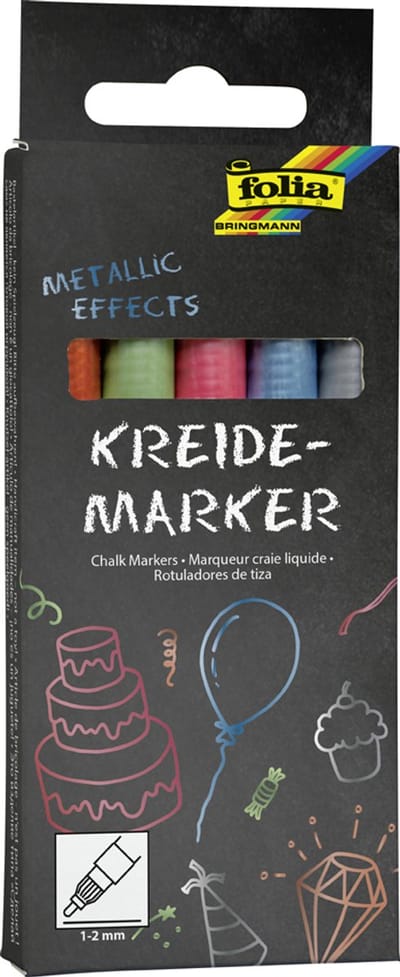 folia Kreidemarker ´Neon Lights´, 5er Set