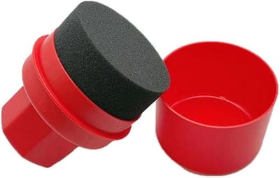 Autoband Spons - Wax Applicator - Banden Onderhoud - Ergonomische Grip - 9 x 9 x 13 cm - Zwart