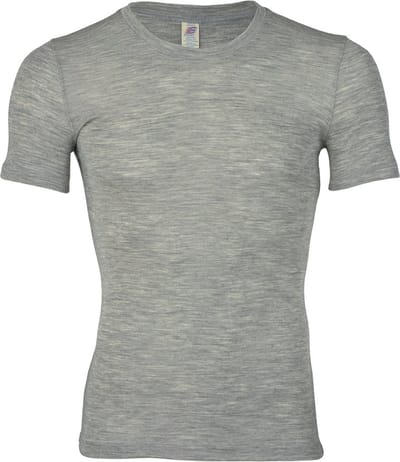 Engel Natur Heren T-shirt Zijde - Bio Merino Wol GOTS Grijs 54/56(XL)