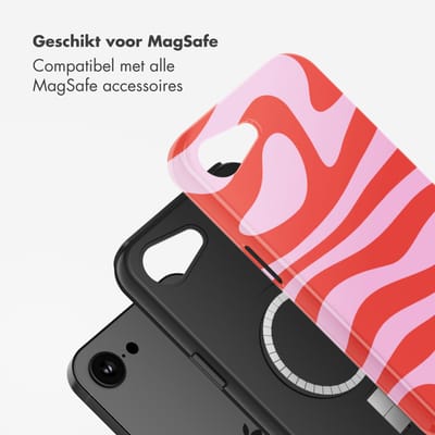 Selencia Hoesje - Geschikt voor Apple iPhone 17e / 16e - Backcover geschikt voor MagSafe - Dream Swirl Pink