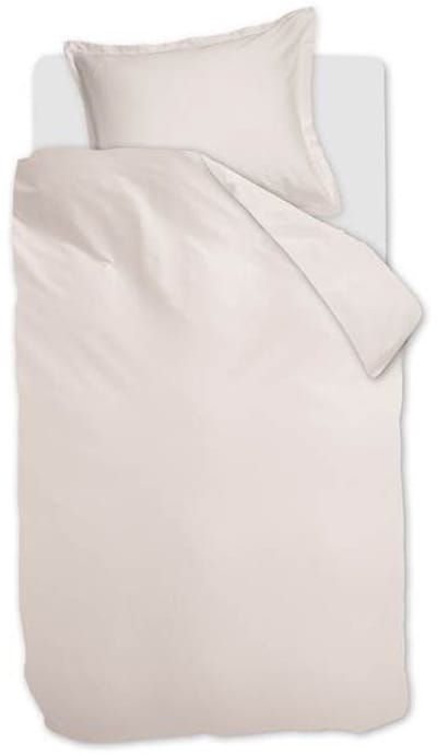 Snoozing Satin Uni Dekbedovertrek - Eenpersoons - 140x200/220 cm - Off White