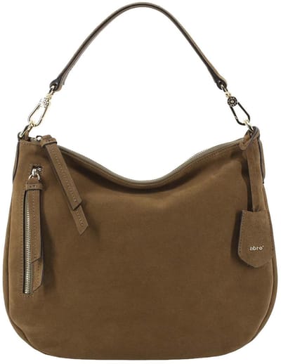 abro Leren schoudertas accessoiretas Leather Suede Tote Bag JUNA Military kaki