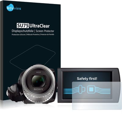 Savvies - Screenprotector voor Sony FDR-AX53 - Folie Beschermfolie transparant 6 Stuks