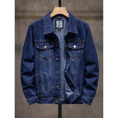 Heren Denim Jas Lente en Herfst Koreaanse Stijl Trendy Tops Veelzijdige Werkjassen voor Heren Herfst en Winter Nieuwe Stijl L black