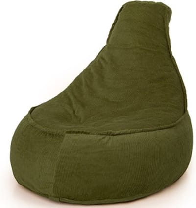 Drop & Sit Stoel Zitzak Ribstof - Zitzakfauteuil - Woonkamerzitzak - Poef – Hunter – 320 Liter – Voor Binnen