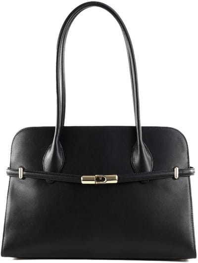 FURLA Leren schoudertas Goccia Dome Shoulder Bag Nero zwart