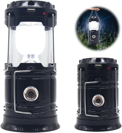 Thijox - Campinglantaarn LED, Draagbare Waterdichte Inklapbare Lantaarn met Haak voor Kamperen, Wandelen, Vissen, Noodgevallen en Buitenactiviteiten