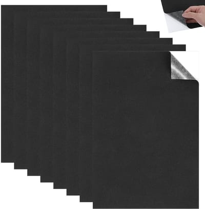 Solidchoice- Moosrubber 8 Stuks - Zelfklevende Platen - Geluiddempende Stickers - Meubelisolatie - DIY Projecten - 250 x 200 x 1 mm - Schuimrubber