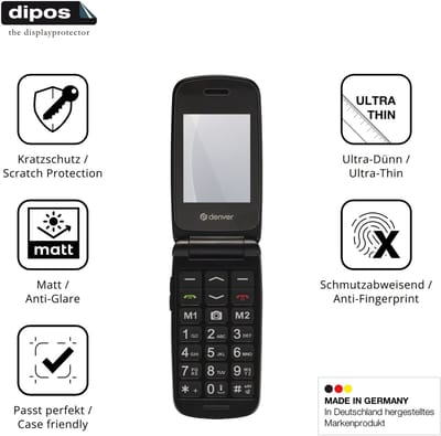 dipos – 4x Matte Beschermfolie geschikt voor Denver BAS-24800L | Krasbestendige & antireflecterende Screenprotector Ultra-Thin