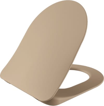 Creavit wc-zitting Duroplast – softclose & quick release – inox scharnieren – mat cappuccino