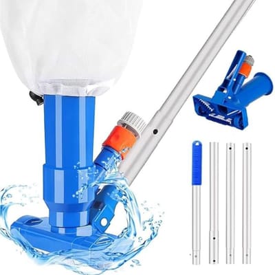 VIN® Zwembadstofzuiger Elektrisch - Zwembadstofzuiger – Bodemzuiger Zwembad - Stofzuiger Voor Zwembad En Spa – Vloerzuiger – 18.5 x 19 x 120 cm