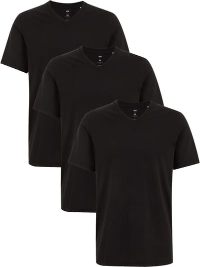 WE Fashion Heren T-shirt van 100% katoen, 3-pack