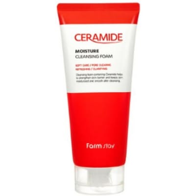 Mousse nettoyante hydratante à la céramide Farmstay 180ml