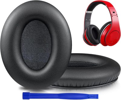 Dailygoods - SOULWIT vervangende oorkussens voor Monster Beats Studio 1.0 (1e generatie) koptelefoon van Dr. Dre Soft Protein lederen oorkussens-zwart