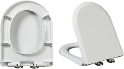 Toiletbril - WC-bril zitting - Stil Sluiten - Snelsluiting - 35.5*44cm - Wit