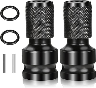 Set van 2 Steeksleutel Adapters, 1/2 Inch naar 1/4 Inch Hex Shank, Geschikt voor Slagschroevendraaiers en Snelle Ontkoppeling