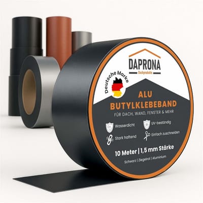 Waterdichte Butyl Afdichtingsband Zwart 10m x 150mm - Voor Dakgoot, Reparatie en Isolatie