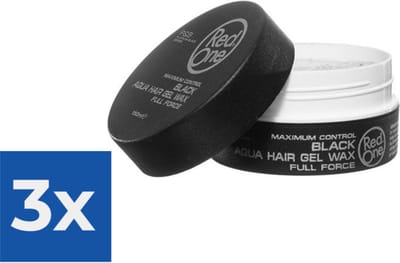 Red One Black Aqua Hair Gel Wax 150ml - Voordeelverpakking 3 stuks