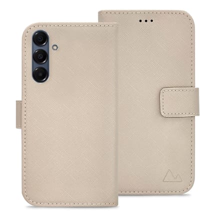 My Style Telefoonhoesje geschikt voor Samsung Galaxy A16 Hoesje | My Style Flex Wallet Bookcase Portemonnee | Pasjeshouder voor 3 Pasjes | Telefoonhoesje voor Pinpas / OV Kaart / Rijbewijs - Warm Taupe | Taupe