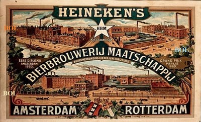 Heineken Oude Fabrieken Metalen Wandbord, Maat:30x20 cm - Bands-Artiest-Muziek-Werkplaats-Garage-Classic Car-oldtimer-Man Cave-Wandbord Mancave-Kroeg decoratie-Tekstbord-Metalen wanddecoratie