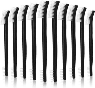 Dailygoods- Reinigingsborstels 10 stuks - Dubbelzijdige Schoonmaakborstels - Kleine Detaillering - Stijve Borstelharen - Geschikt voor Keuken/Badkamer - Totale Lengte 17 cm