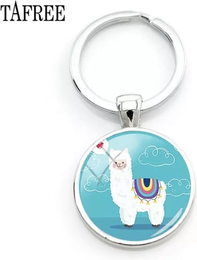 Akyol - Alpaca sleutelhanger - Alpaca liefhebbers - Sleutelhanger - Lama - Dieren
