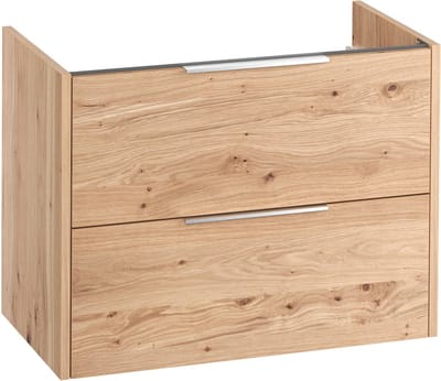 Saqu Lima Wastafel Onderkast - 80x50.5x60 cm - Eiken - Badkamerkast - Wastafelmeubel zonder Uitsparing