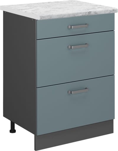 Vicco R-Line Keukenonderkast – 60 cm WB Marmer Blauw-grijs