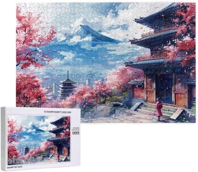 Houten Puzzel - 3000 Stukjes - Ontspanning Thuis - Unieke Stukjes - 122 x 81 cm - Fuji Patroon