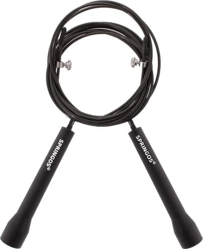 Springos Springtouw | Sport springtouw | Fitness springtouw | Verstelbaar | Zwart 3M