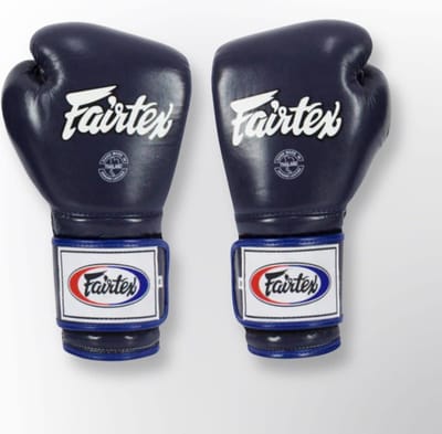 Fairtex BGV9 Mexican Style Bokshandschoenen – Premium Thais Leer – Blauw - 14 oz