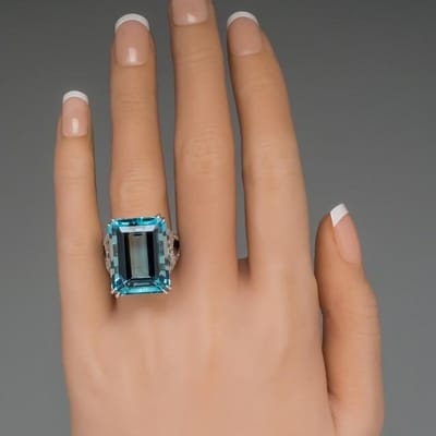 100% S925 Sterling Zilveren Sieraden Prinses Zee Blauwe Topaas Ring Vierkante Edelsteen Anillo 925 Sieraden Vrouwen Saffier Ringen Doos 8
