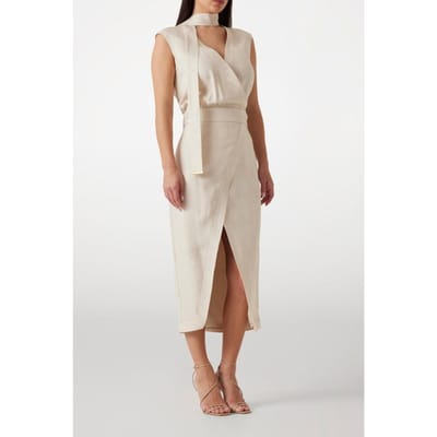 GUESS Marciano By  Whitney Wrap Dress Dreamy Moon Multi Taglia: 36 | Abiti Midi Outlet | Donna