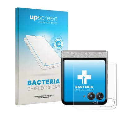 upscreen - Screenprotector voor Motorola Razr 70 (Achterdisplay) - Folie Beschermfolie transparant antibacterieel